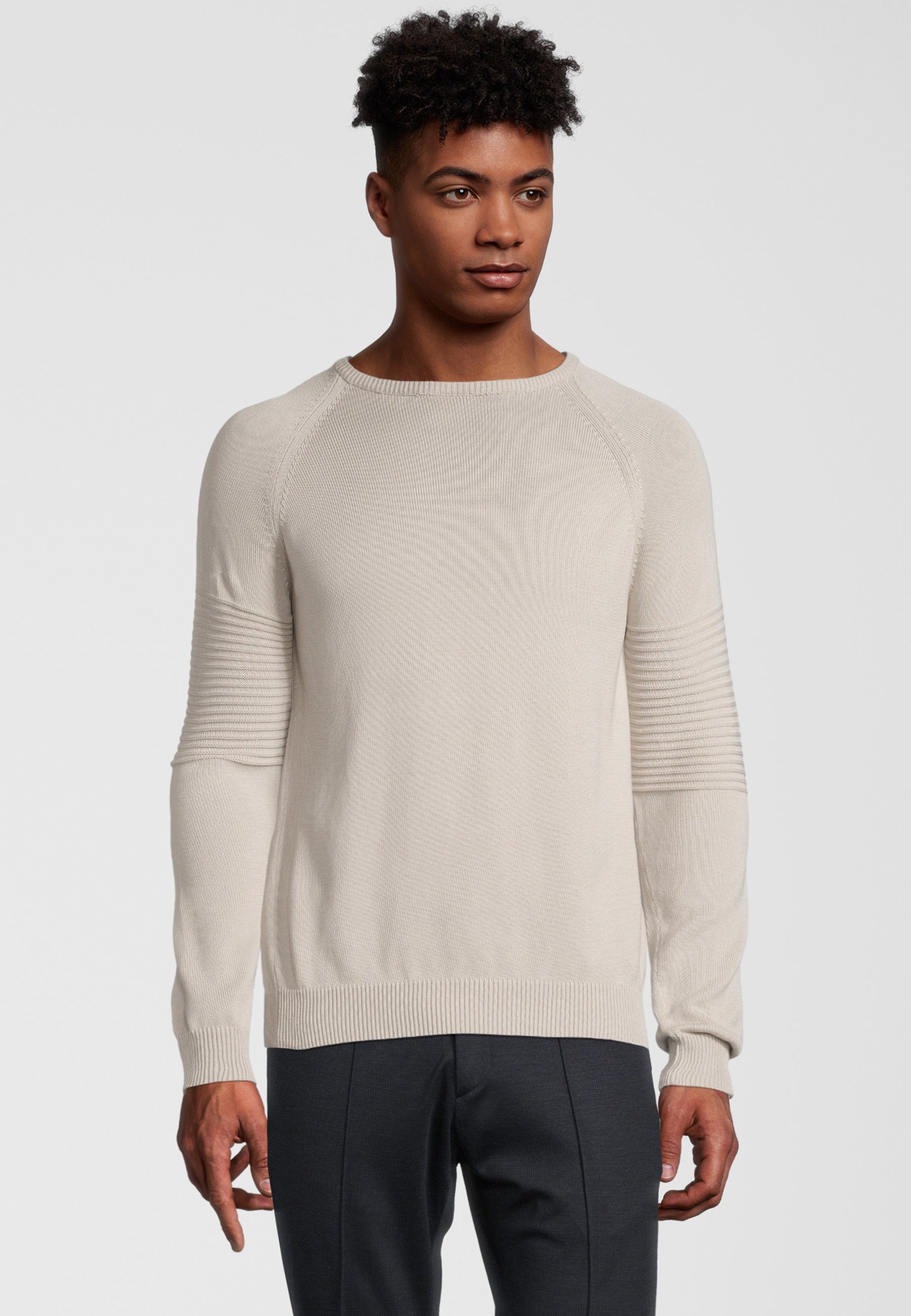 トップス MEER AMERICAN SLEEVE COTTON KNIT TOP MEER. AMERICAN SLEEVE COTTON KNIT TOP（PIMA COTTON RIBBED